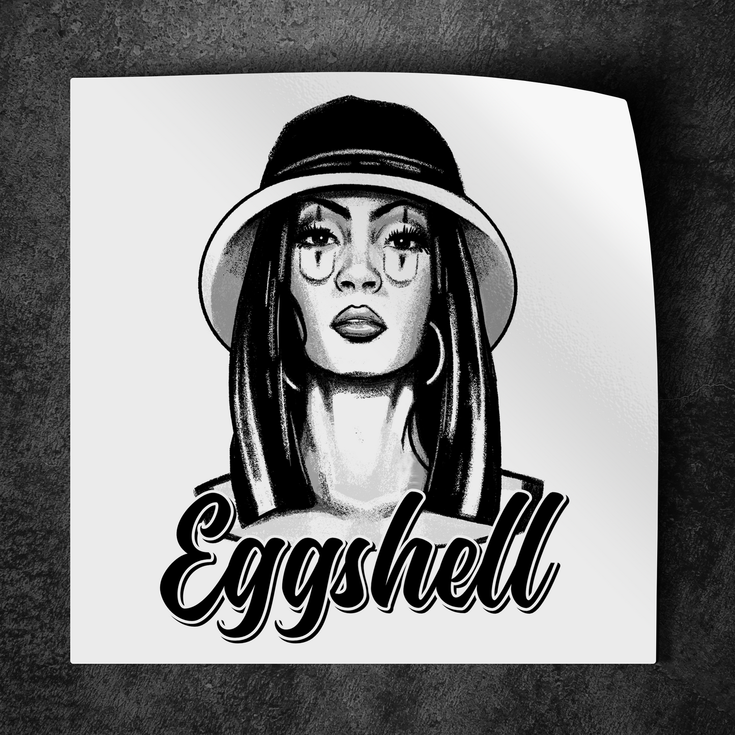 Eggshell Sticker quadratisch