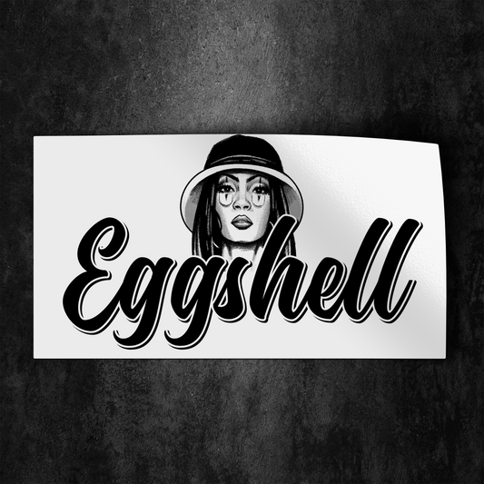 Eggshell Sticker rechteckig